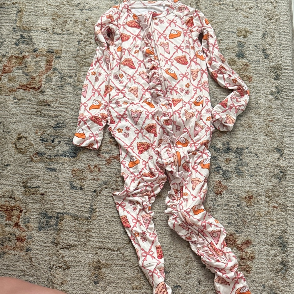 Playful Orange and White Kids Bodysuit